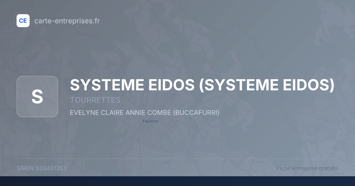 SYSTEME EIDOS — 533491353 — fiche entreprise
