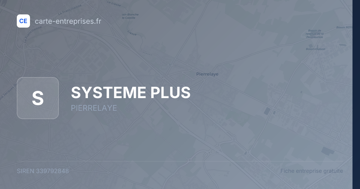 SYSTEME PLUS — 339792848 — fiche entreprise