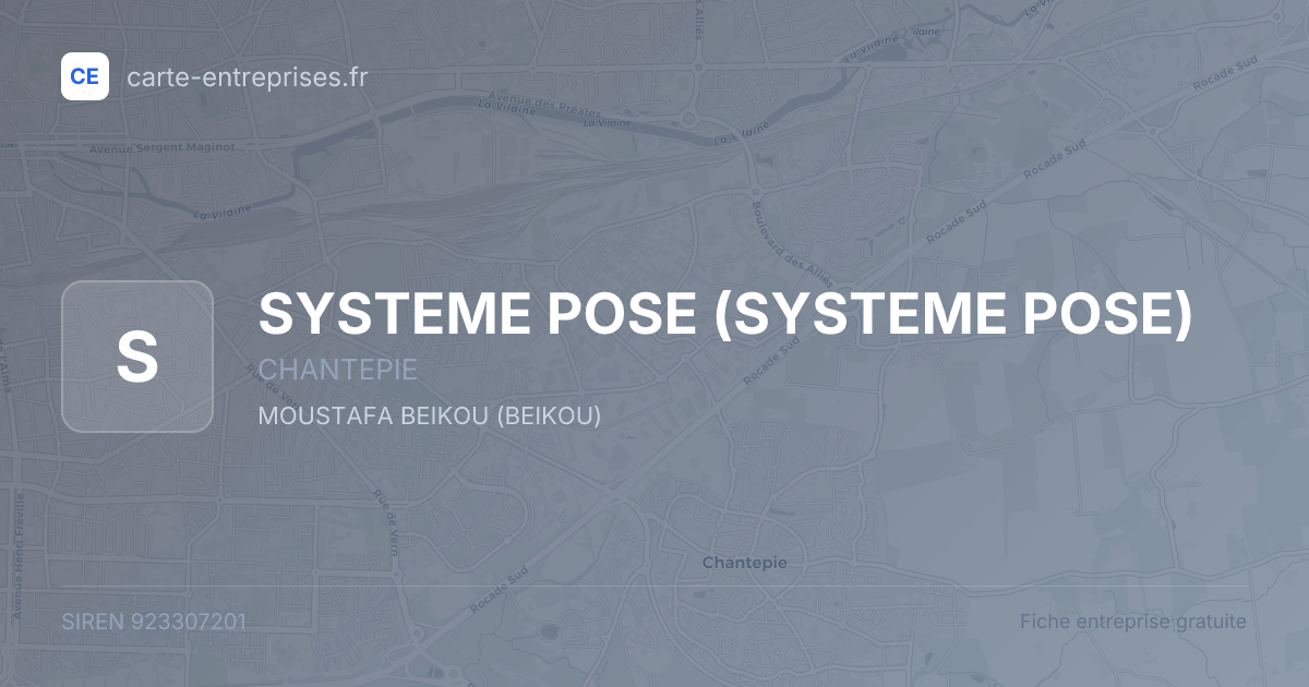 SYSTEME POSE — 923307201 — fiche entreprise