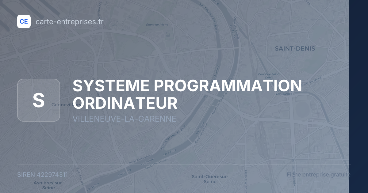 SYSTEME PROGRAMMATION ORDINATEUR — 422974311 — fiche entreprise