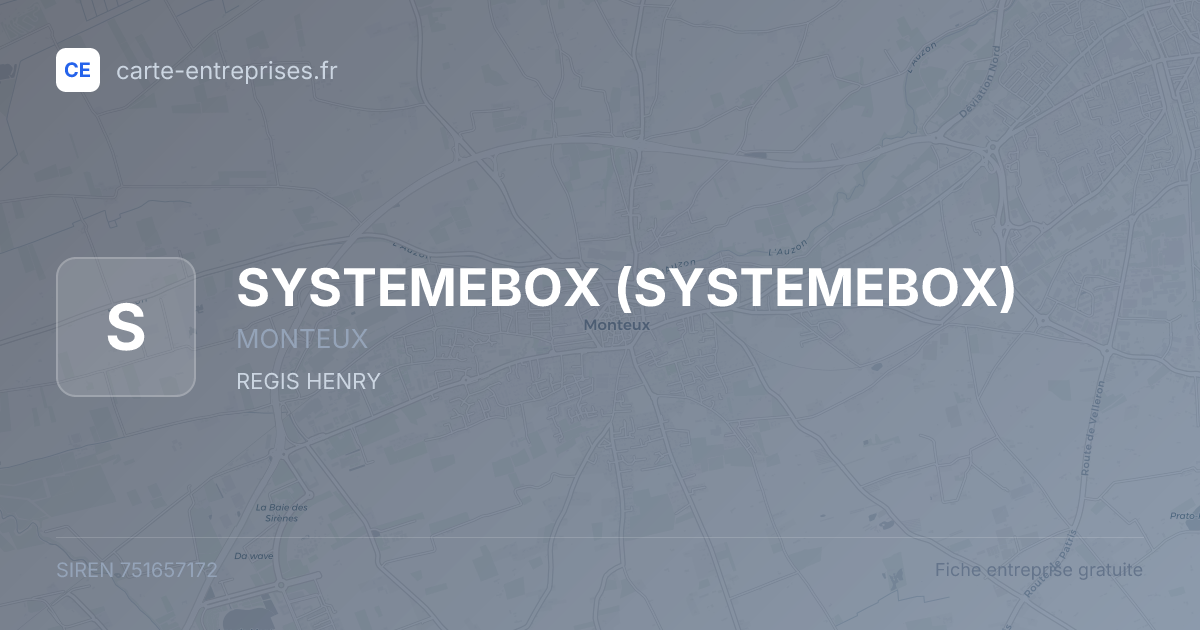 SYSTEMEBOX — 751657172 — fiche entreprise