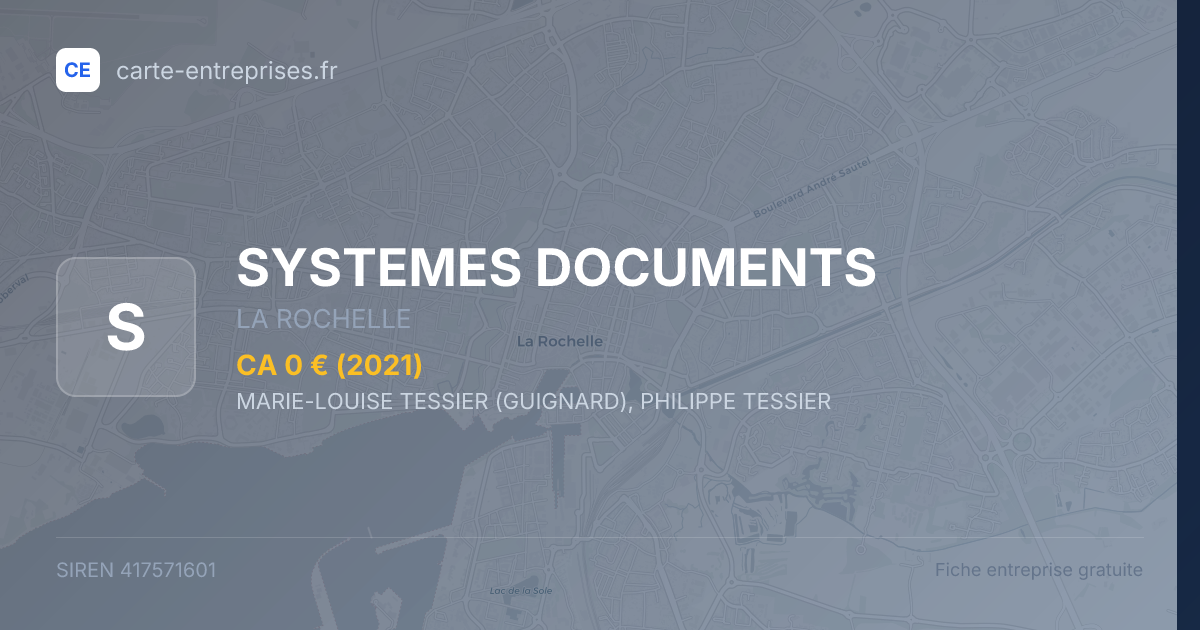 SYSTEMES   DOCUMENTS — 417571601 — fiche entreprise