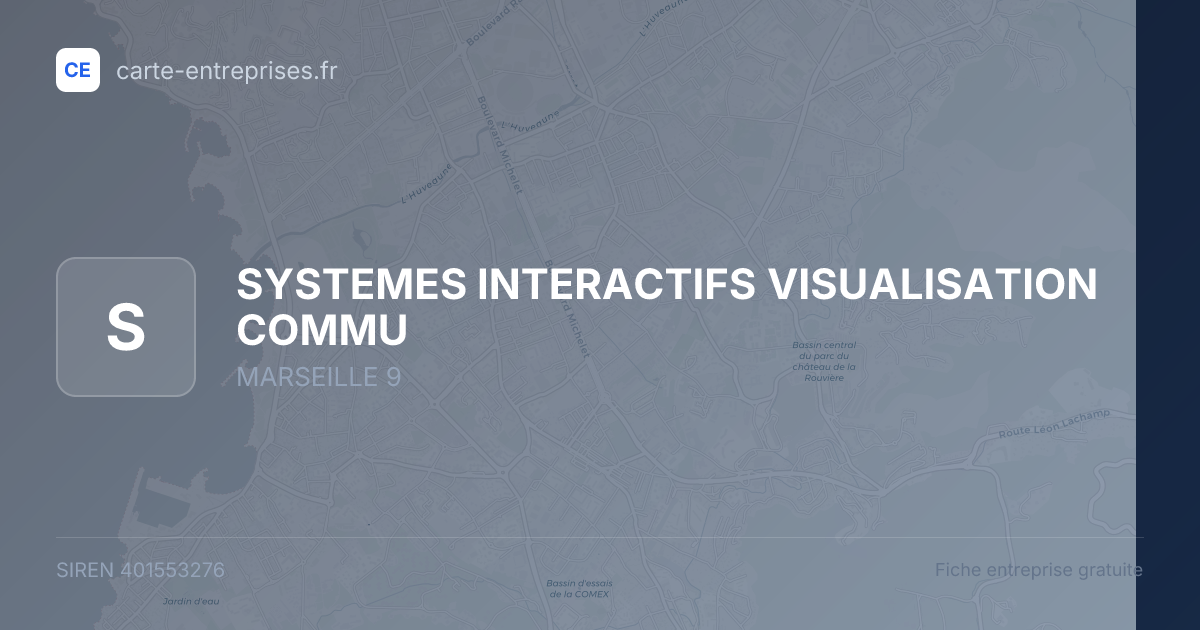 SYSTEMES INTERACTIFS VISUALISATION COMMU — 401553276 — fiche entreprise