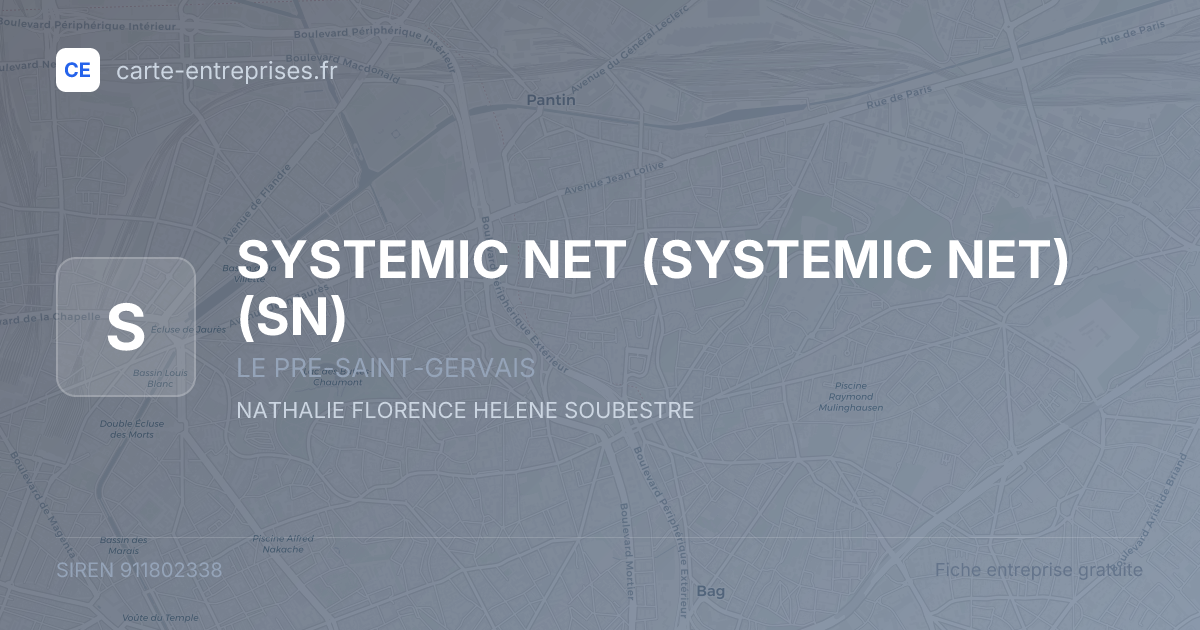 SYSTEMIC NET (SYSTEMIC NET) (SN) — 911802338 — fiche entreprise