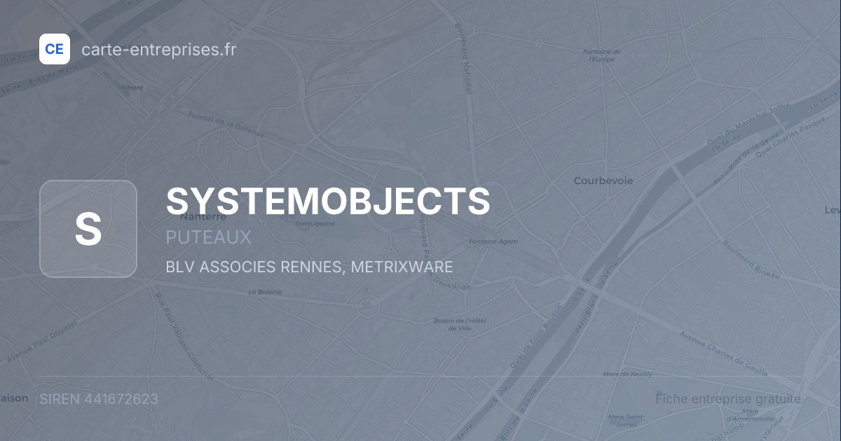 SYSTEMOBJECTS — 441672623 — fiche entreprise