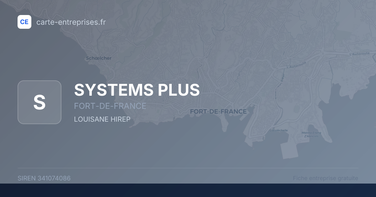 SYSTEMS PLUS — 341074086 — fiche entreprise