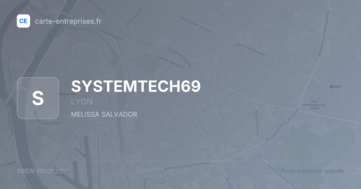 SYSTEMTECH69 — 985363357 — fiche entreprise