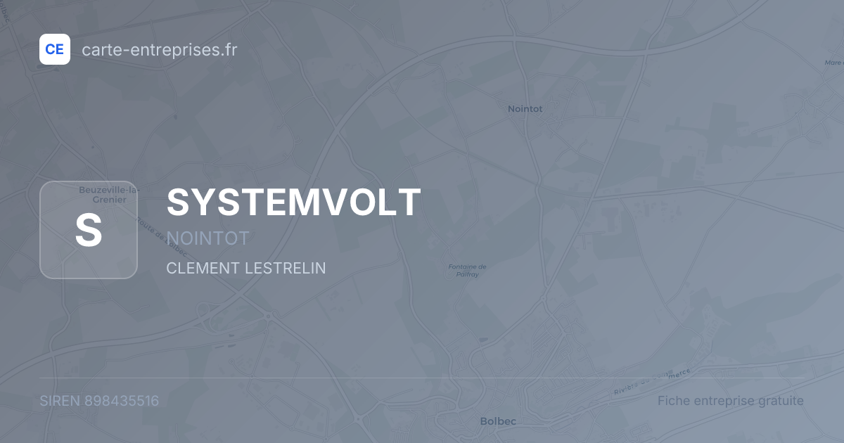 SYSTEMVOLT — 898435516 — fiche entreprise