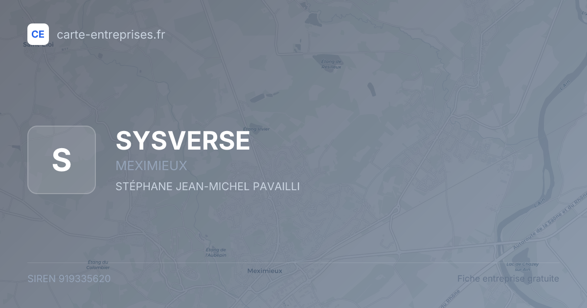 SYSVERSE — 919335620 — fiche entreprise