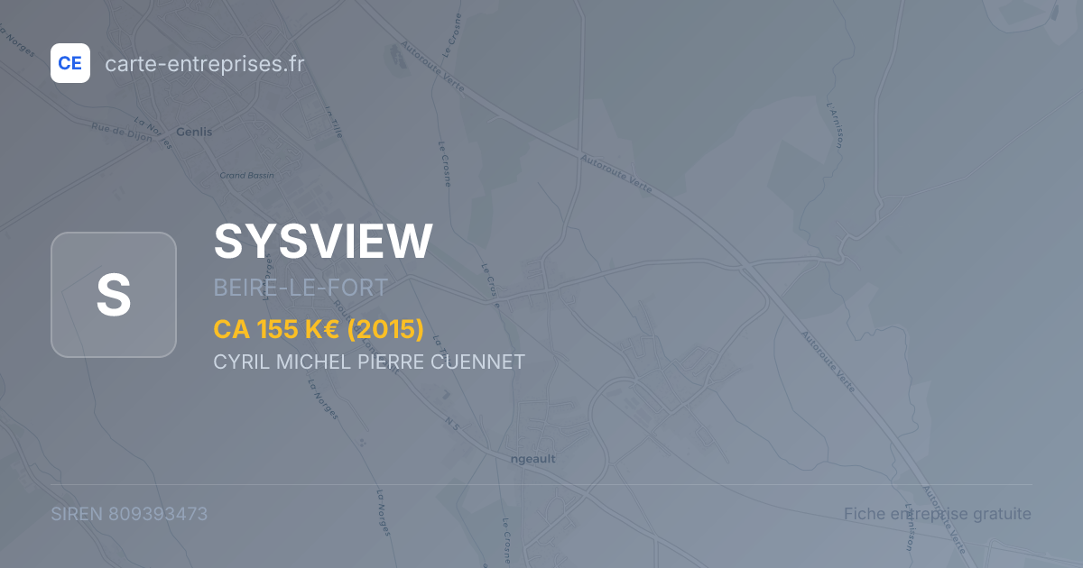 SYSVIEW — 809393473 — fiche entreprise