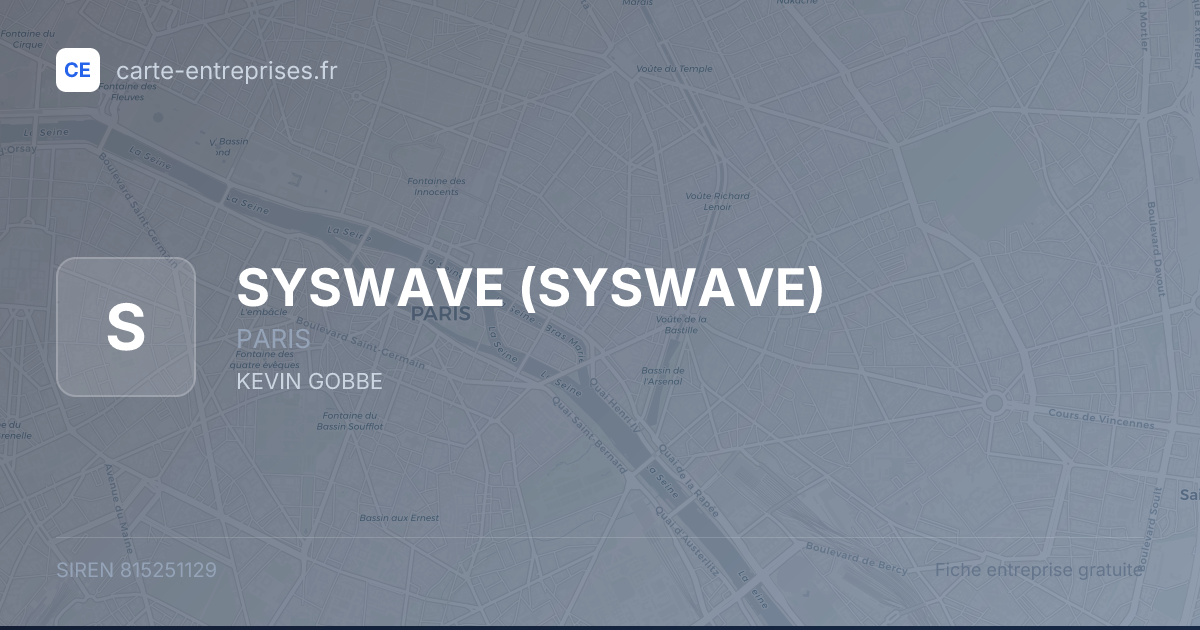 SYSWAVE — 815251129 — fiche entreprise
