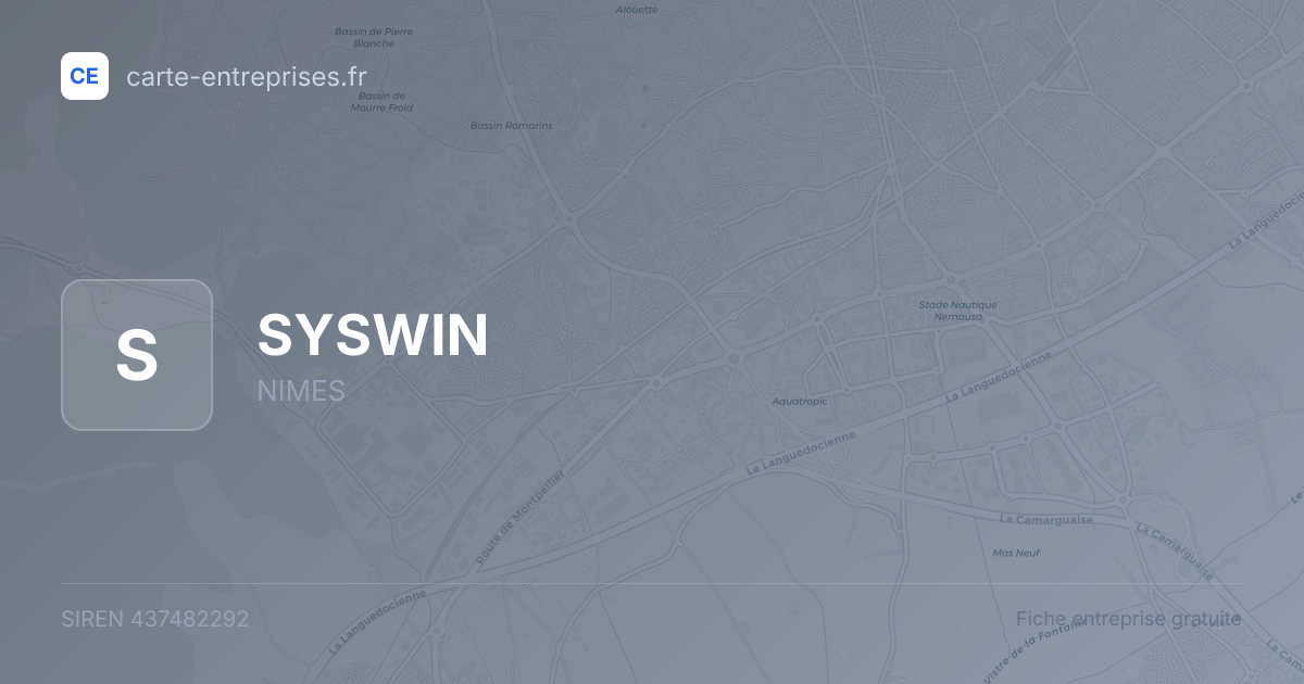 SYSWIN — 437482292 — fiche entreprise
