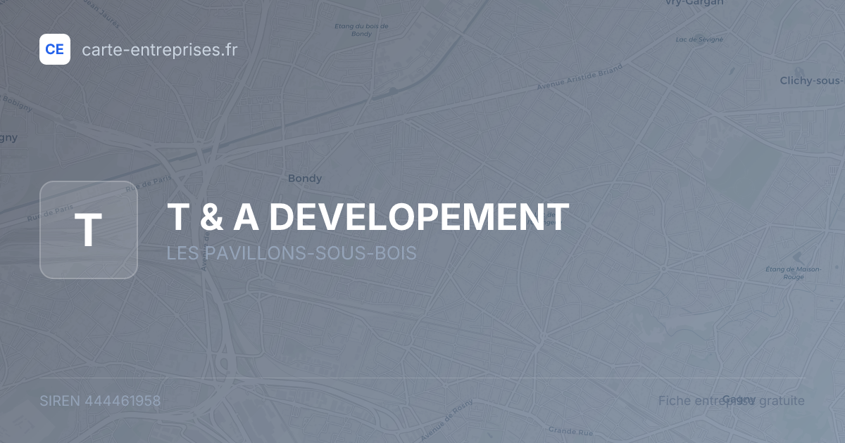 T & A DEVELOPEMENT — 444461958 — fiche entreprise