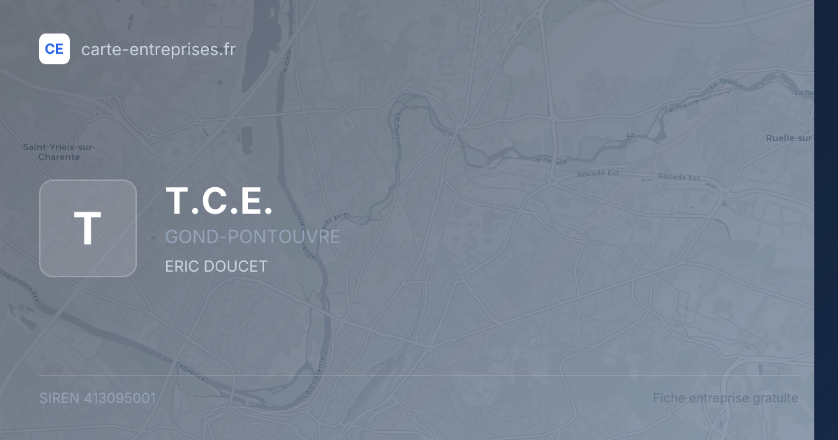 T.C.E. — 413095001 — fiche entreprise