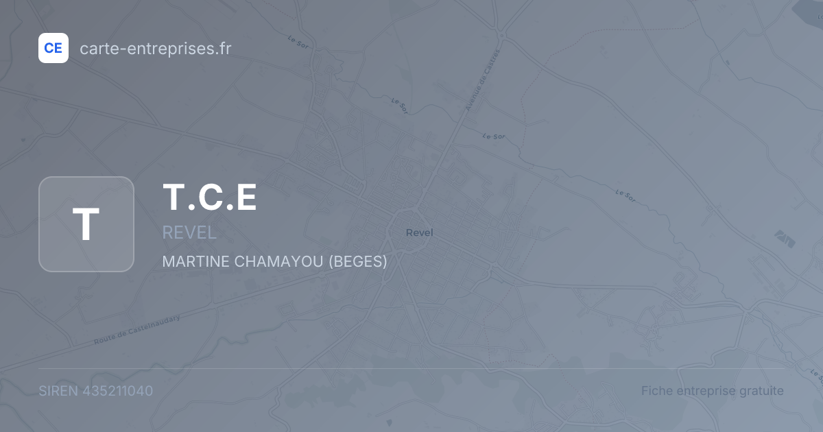 T.C.E — 435211040 — fiche entreprise