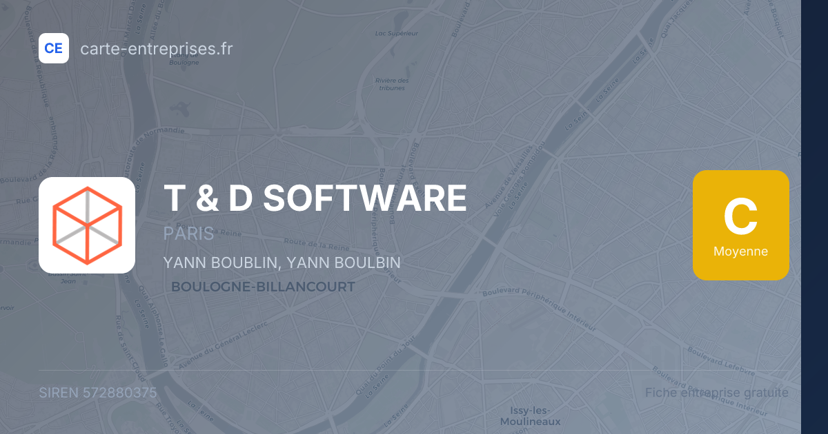 T & D SOFTWARE — 572880375 — fiche entreprise