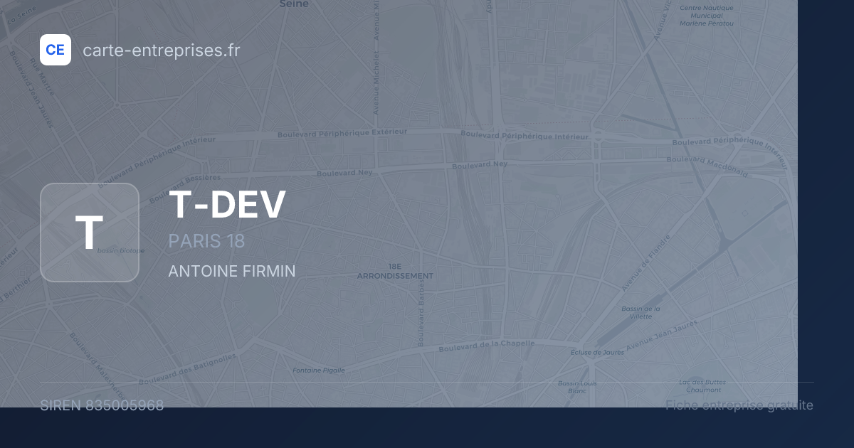 T-DEV — 835005968 — fiche entreprise