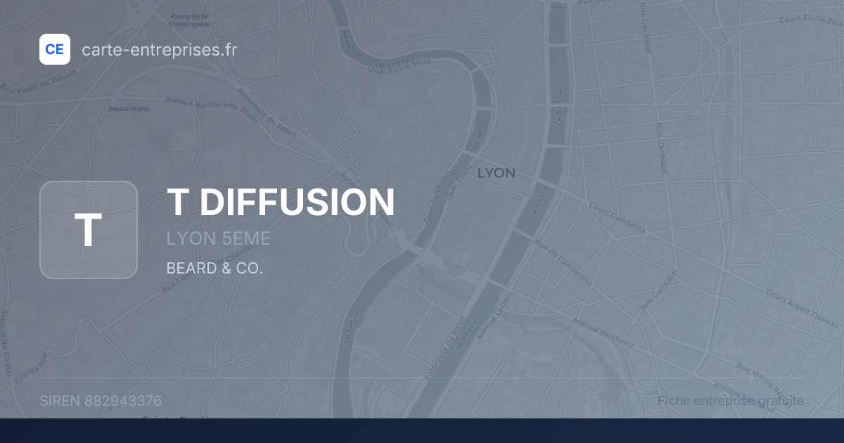 T DIFFUSION — 882943376 — fiche entreprise