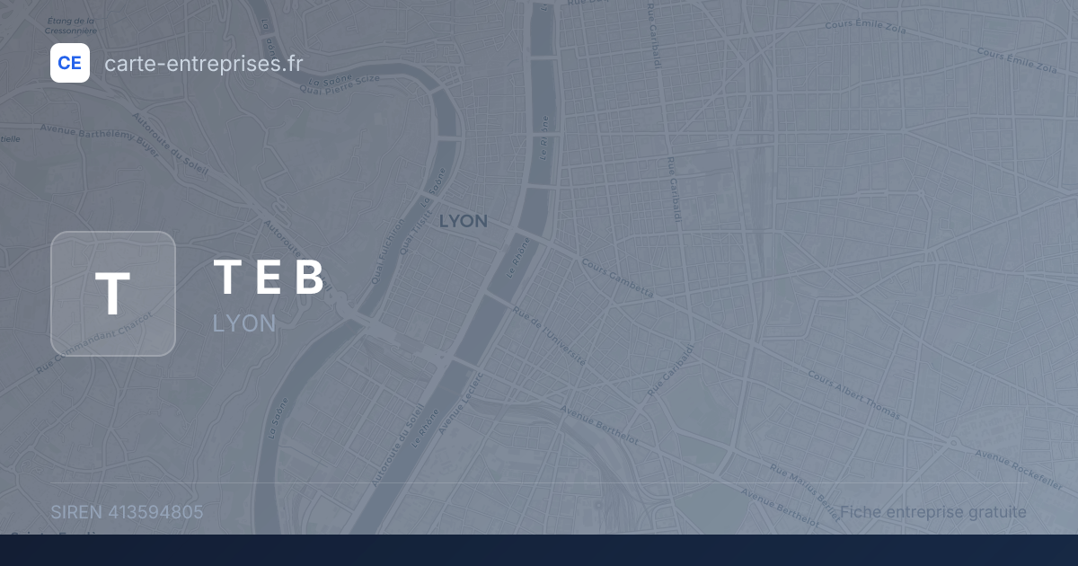 T E B — 413594805 — fiche entreprise