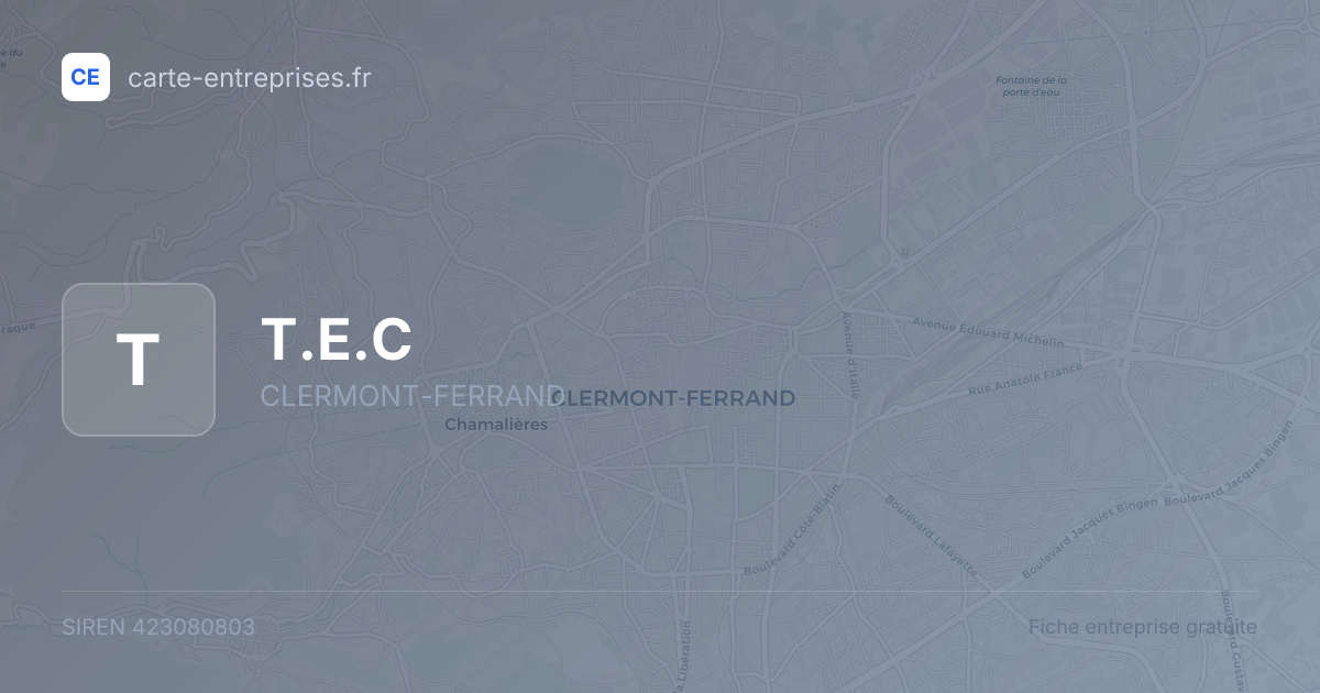 T.E.C — 423080803 — fiche entreprise