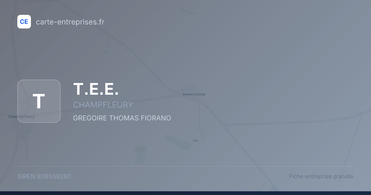 T.E.E. — 808559280 — fiche entreprise