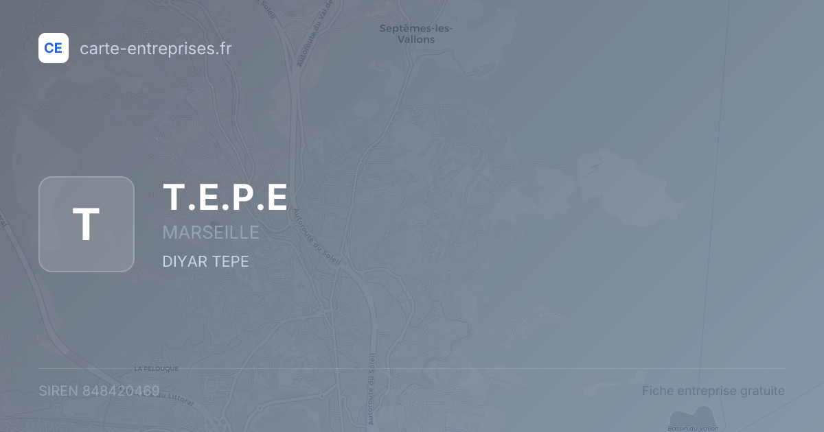 T.E.P.E — 848420469 — fiche entreprise