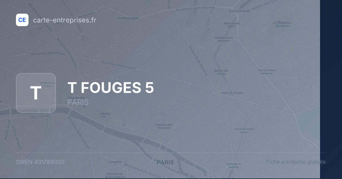 T FOUGES 5 — 401789029 — fiche entreprise