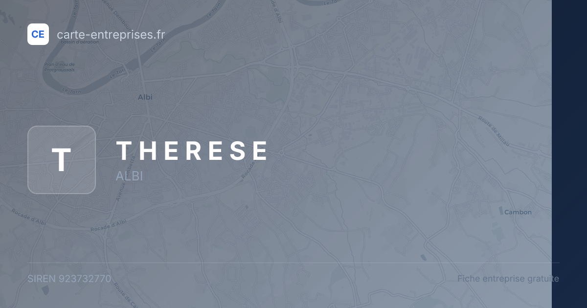 T H E R E S E — 923732770 — fiche entreprise