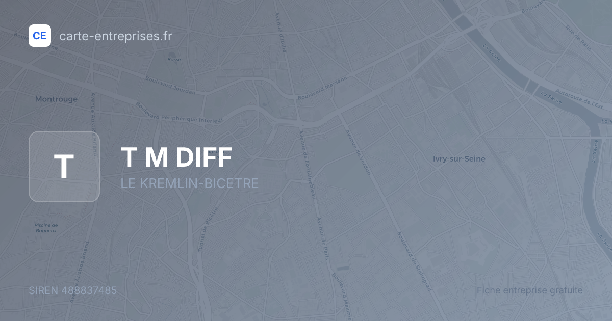 T M DIFF — 488837485 — fiche entreprise