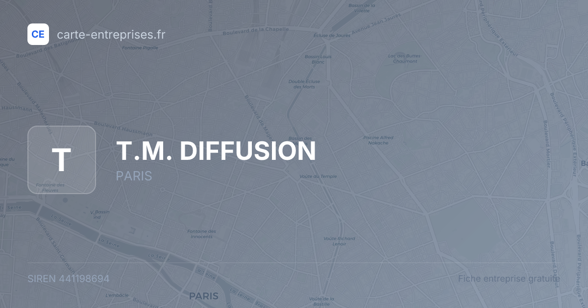 T.M. DIFFUSION — 441198694 — fiche entreprise