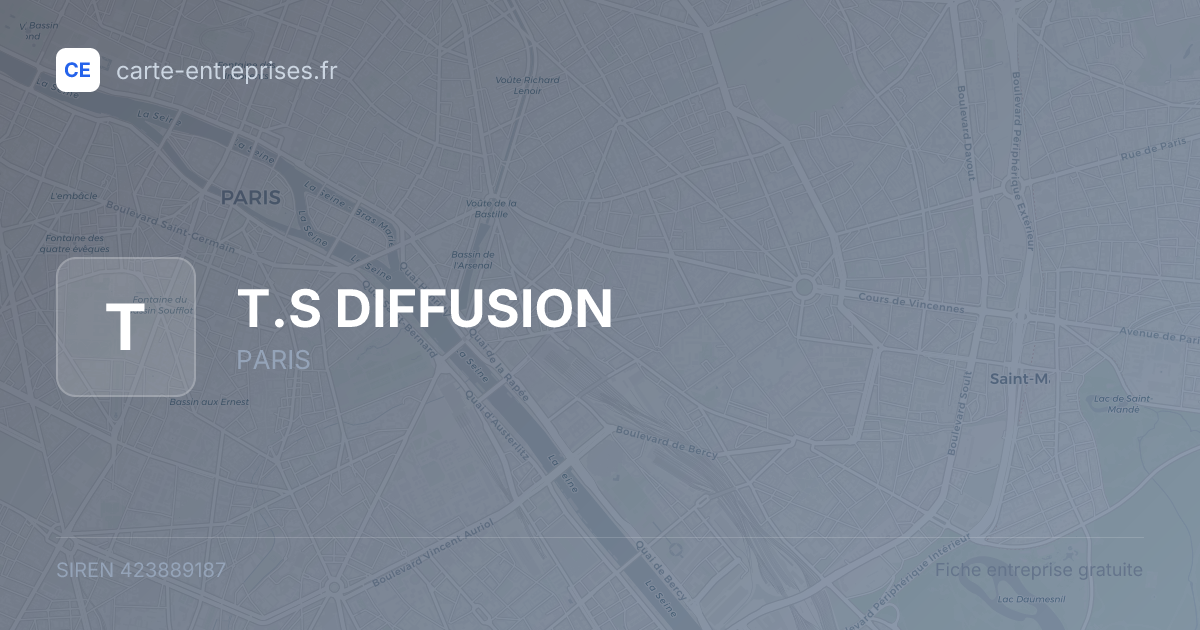 T.S DIFFUSION — 423889187 — fiche entreprise
