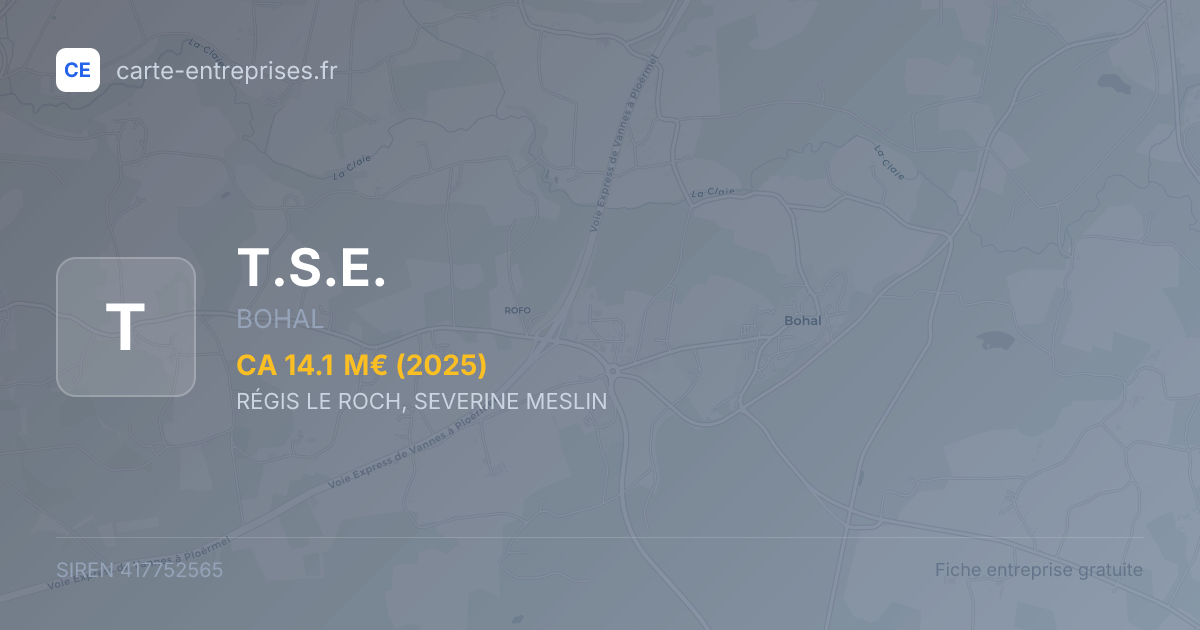 T.S.E. — 417752565 — fiche entreprise