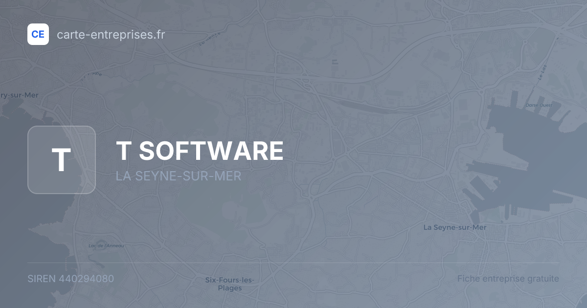 T SOFTWARE — 440294080 — fiche entreprise