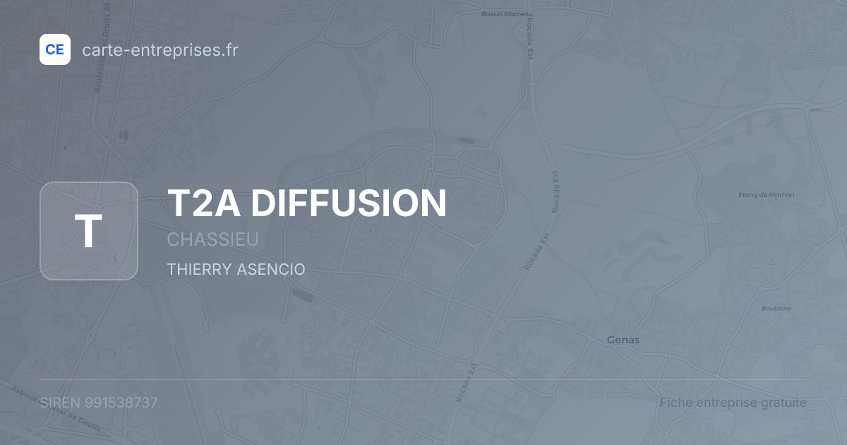 T2A DIFFUSION — 991538737 — fiche entreprise