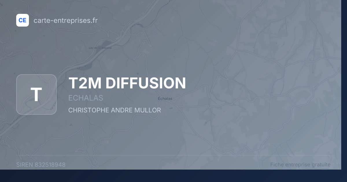 T2M DIFFUSION — 832518948 — fiche entreprise