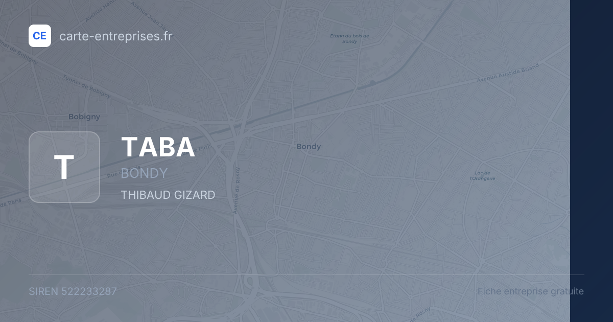 TABA — 522233287 — fiche entreprise