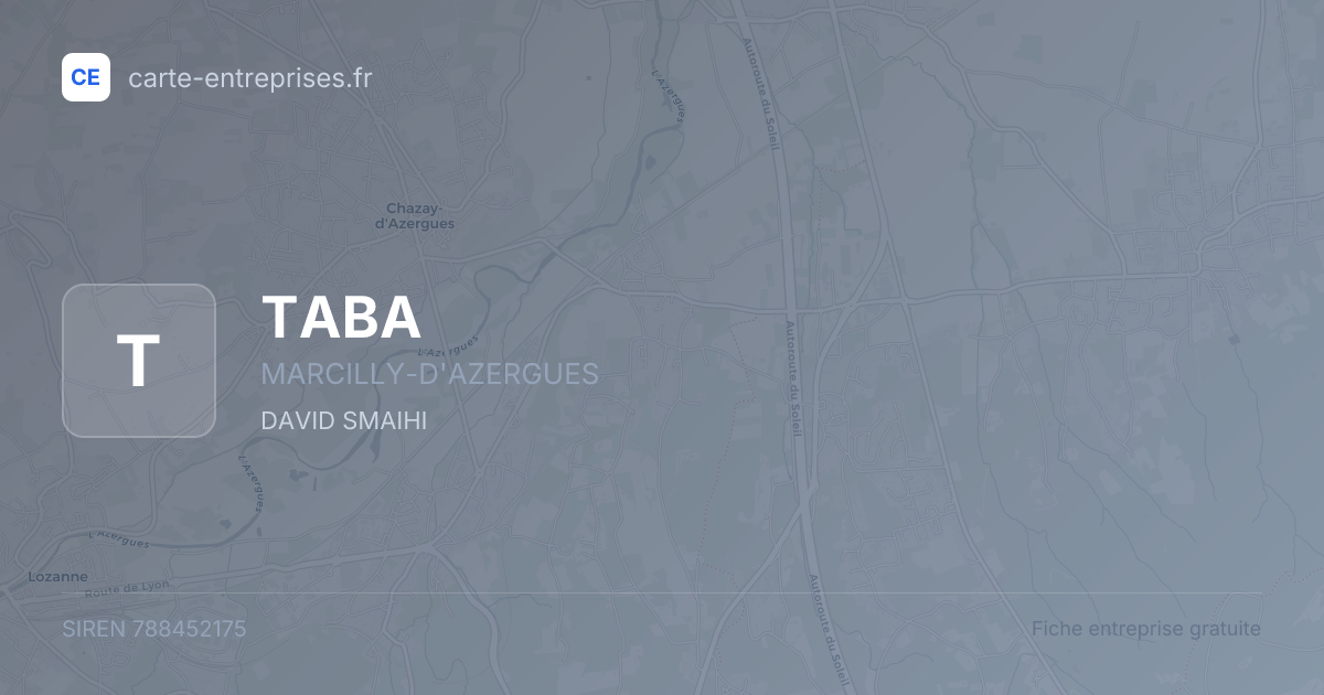TABA — 788452175 — fiche entreprise