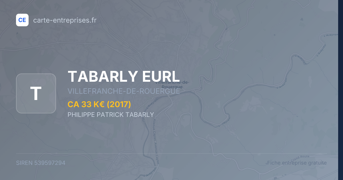 TABARLY EURL — 539597294 — fiche entreprise