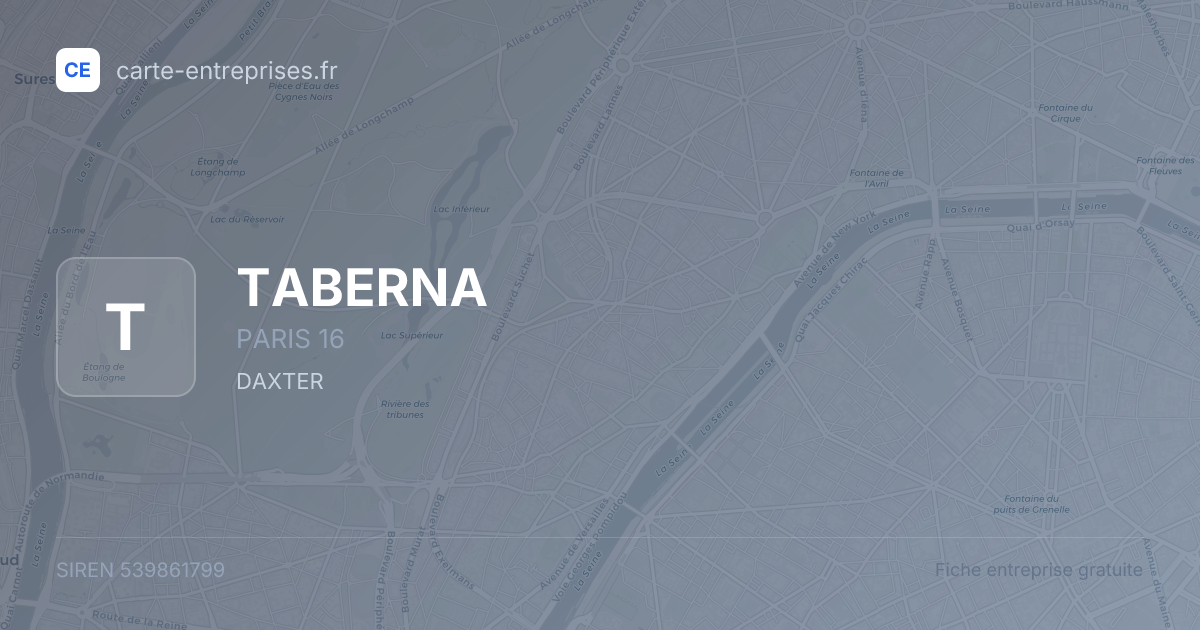 TABERNA — 539861799 — fiche entreprise