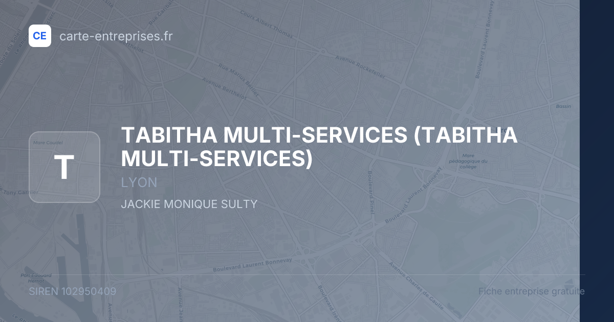 TABITHA MULTI-SERVICES — 102950409 — fiche entreprise