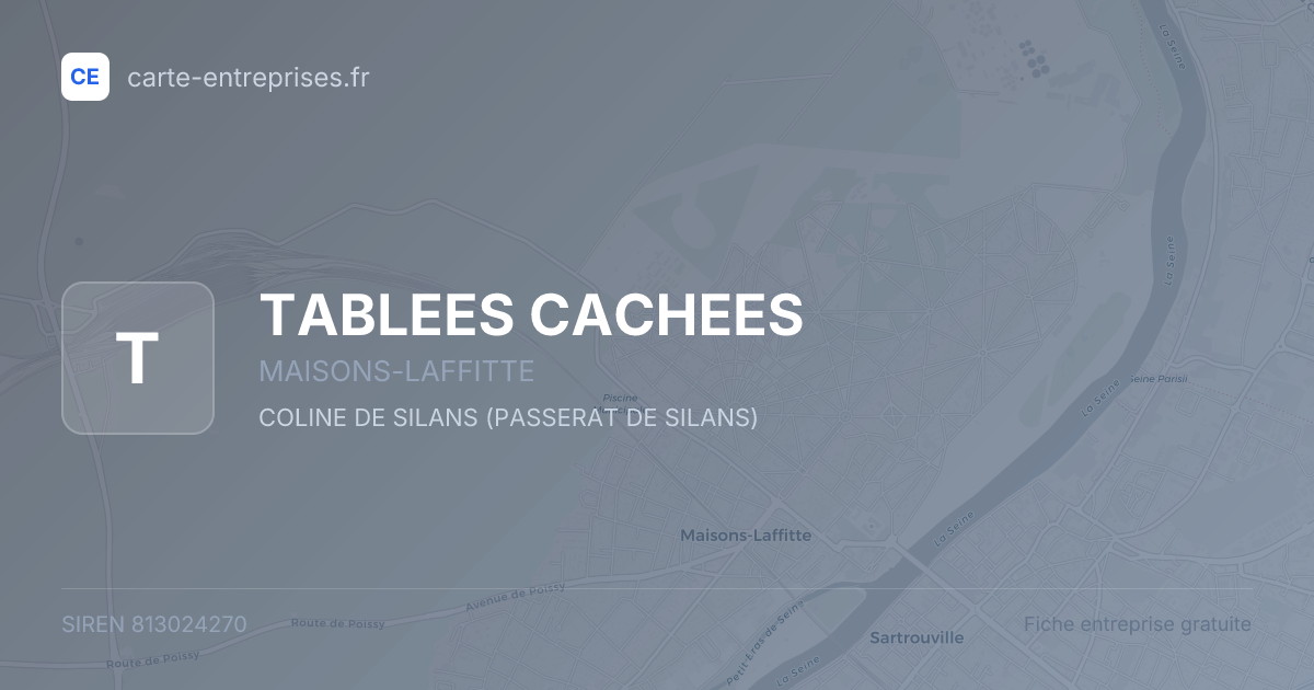 TABLEES CACHEES — 813024270 — fiche entreprise