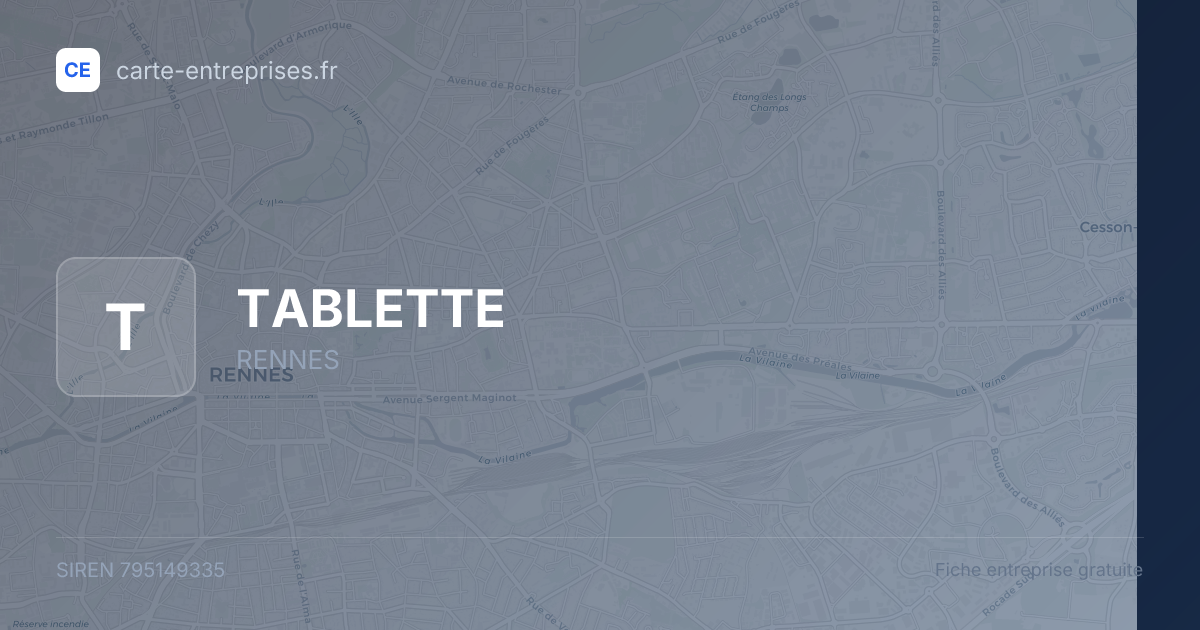 TABLETTE — 795149335 — fiche entreprise