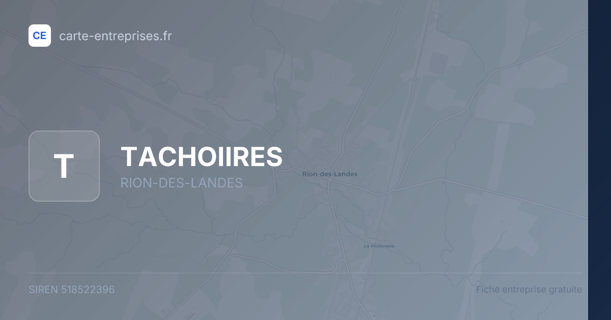 TACHOIIRES — 518522396 — fiche entreprise