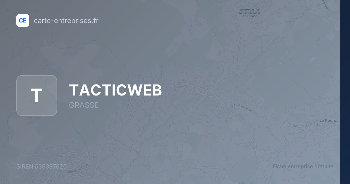 TACTICWEB — 539397620 — fiche entreprise