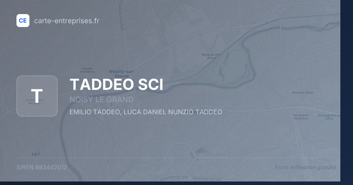 TADDEO SCI — 893442012 — fiche entreprise