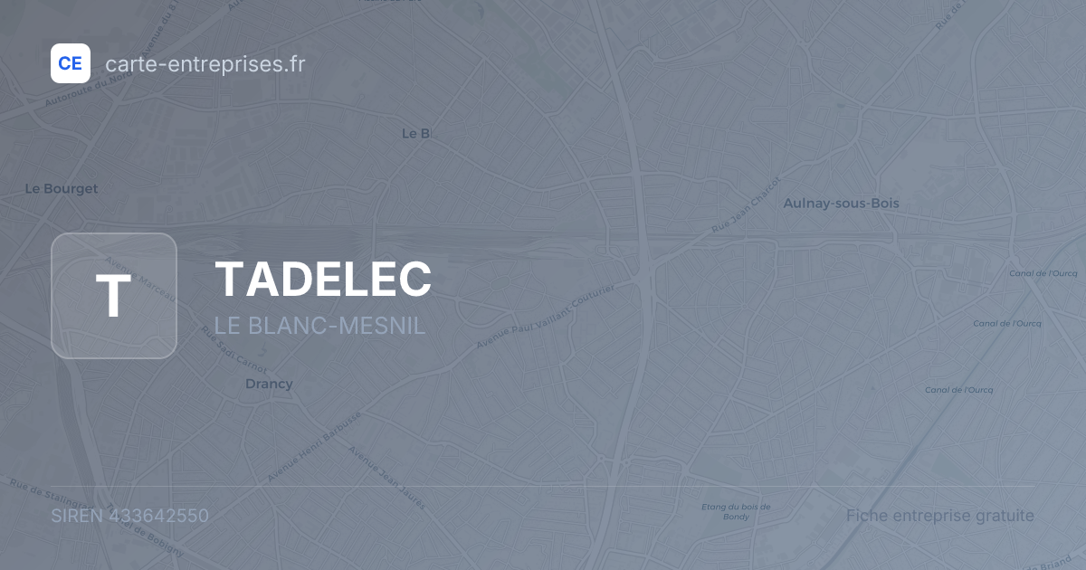 TADELEC — 433642550 — fiche entreprise