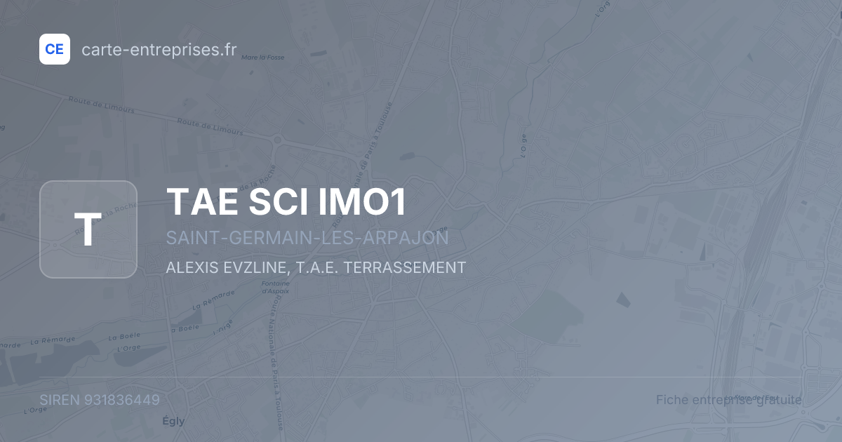 TAE SCI IMO1 — 931836449 — fiche entreprise
