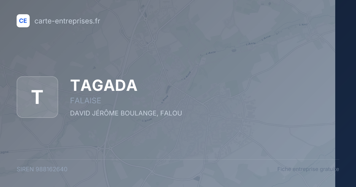 TAGADA — 988162640 — fiche entreprise