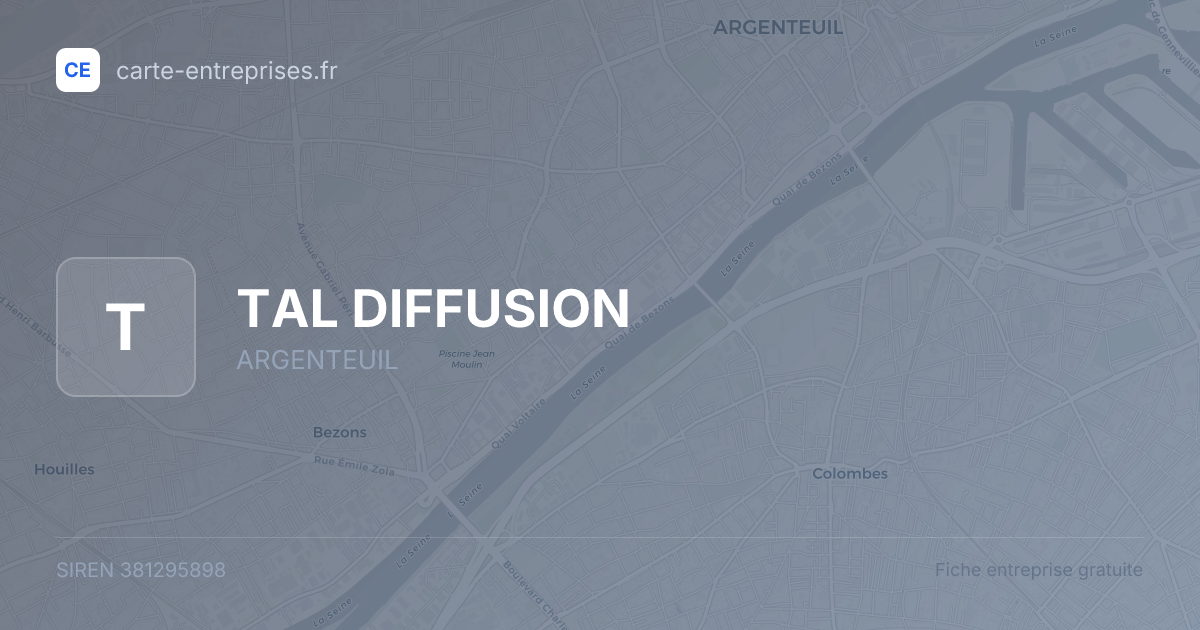 TAL DIFFUSION — 381295898 — fiche entreprise