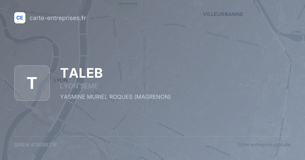 TALEB — 413698218 — fiche entreprise